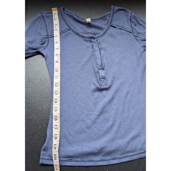 We the Free Megs Up All Night Henley Top Ribbed Snap Button Slim Fit Y2K Small - Picture 7 of 12